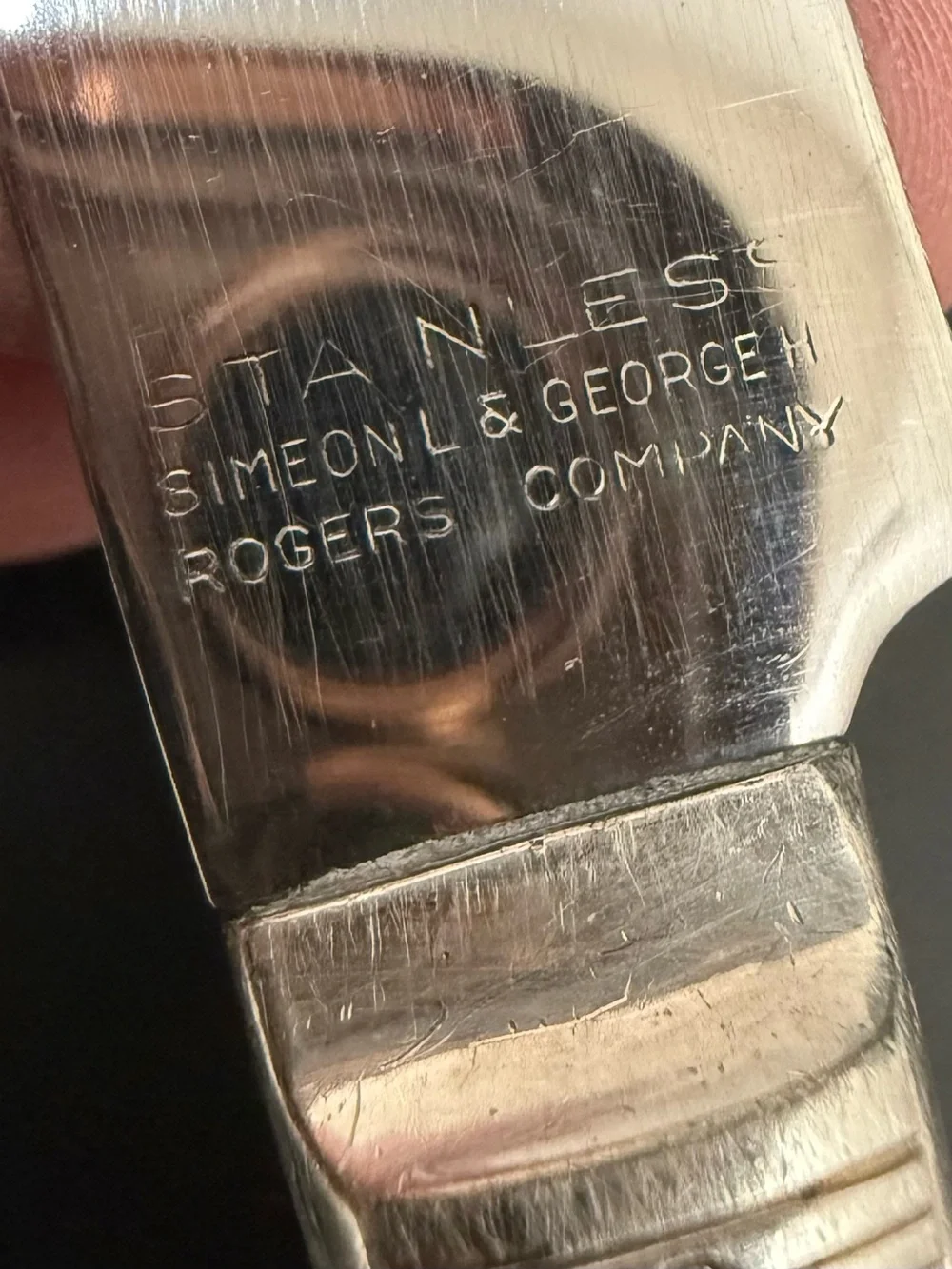 Vintage ONEIDA Simeon & George Rogers Co. Silver Rose Silver-plate Dinner Knives
